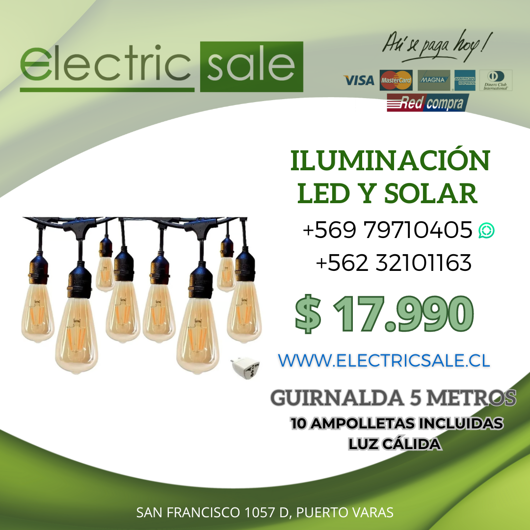 Guirnalda 5M 10 luces incl