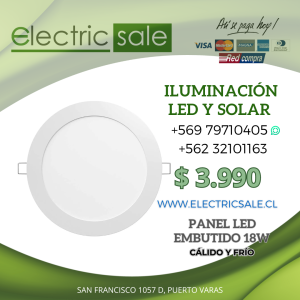Panel Led 18W Redondo Color Frio 6000k 220v