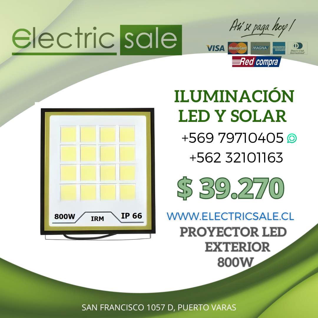 Proyector Led800W luz fría